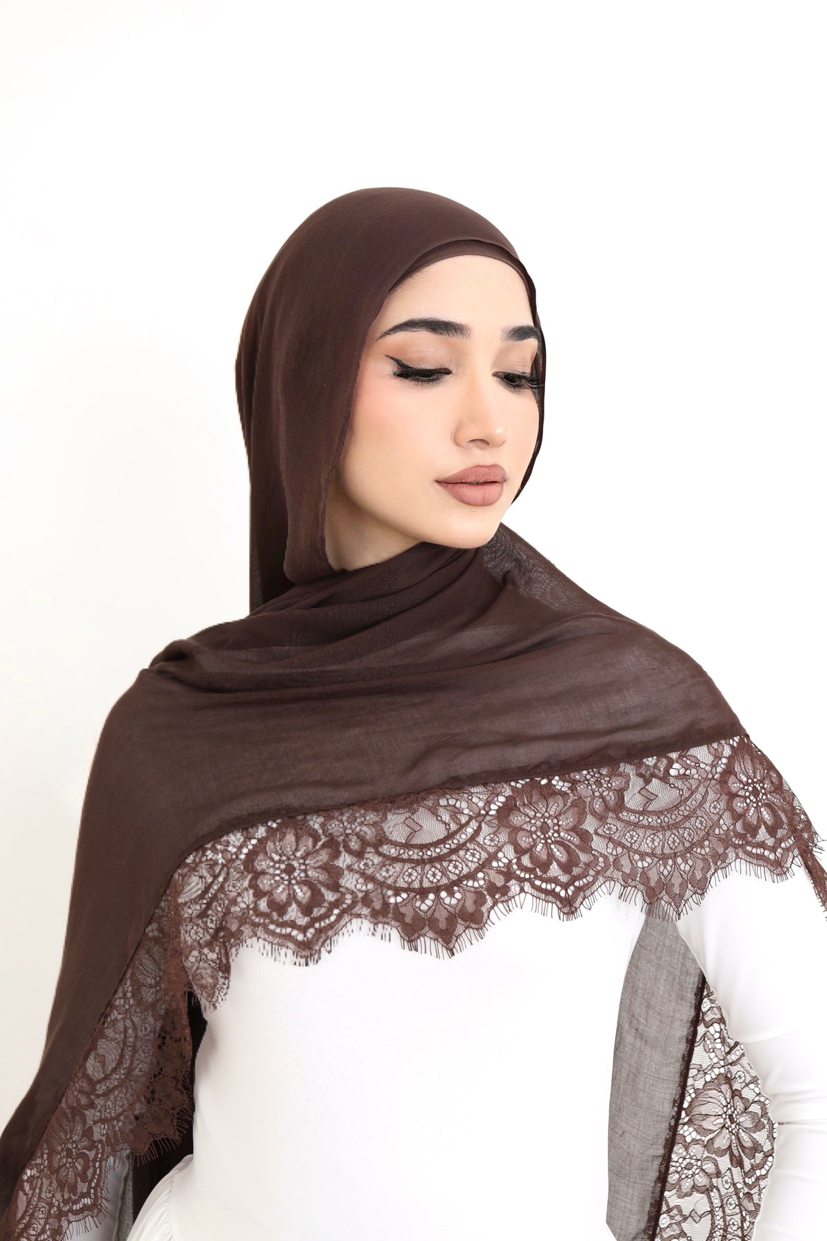 Lace Modal- Chocolate Brown