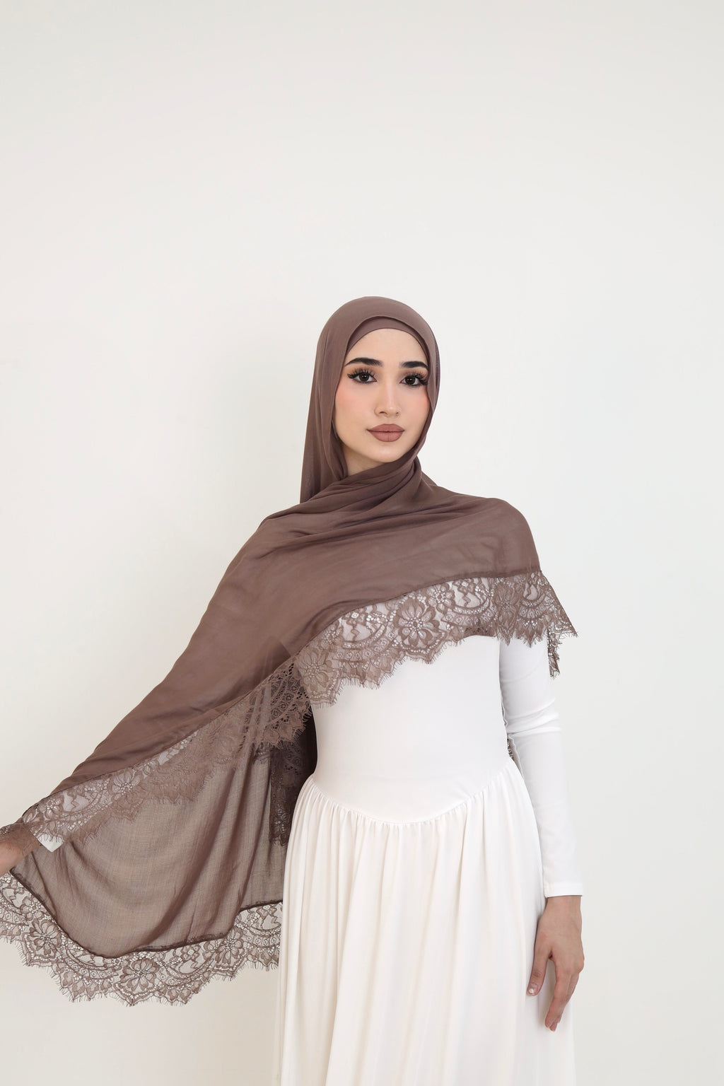 Lace Modal- Deep Taupe