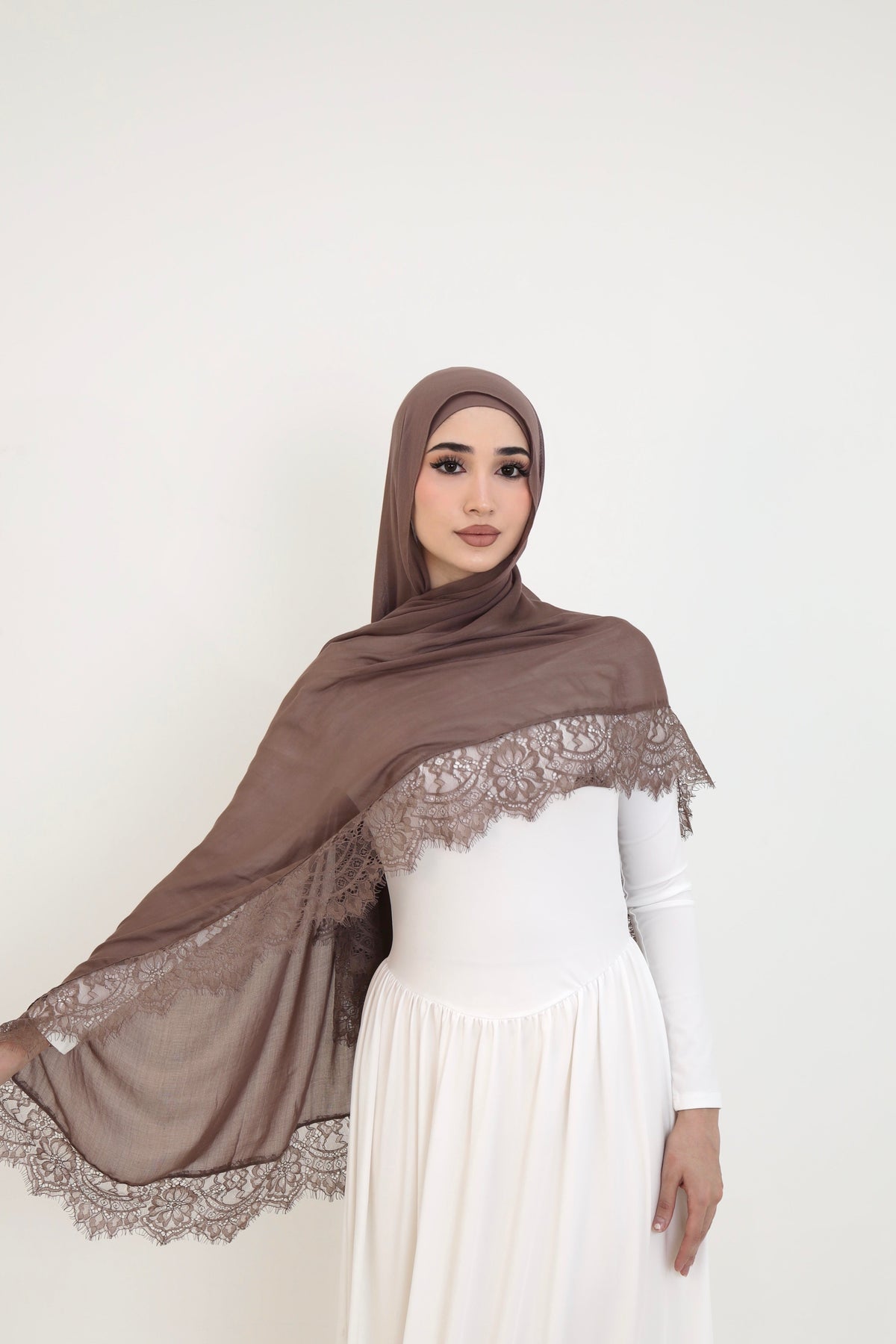 Lace Modal- Deep Taupe