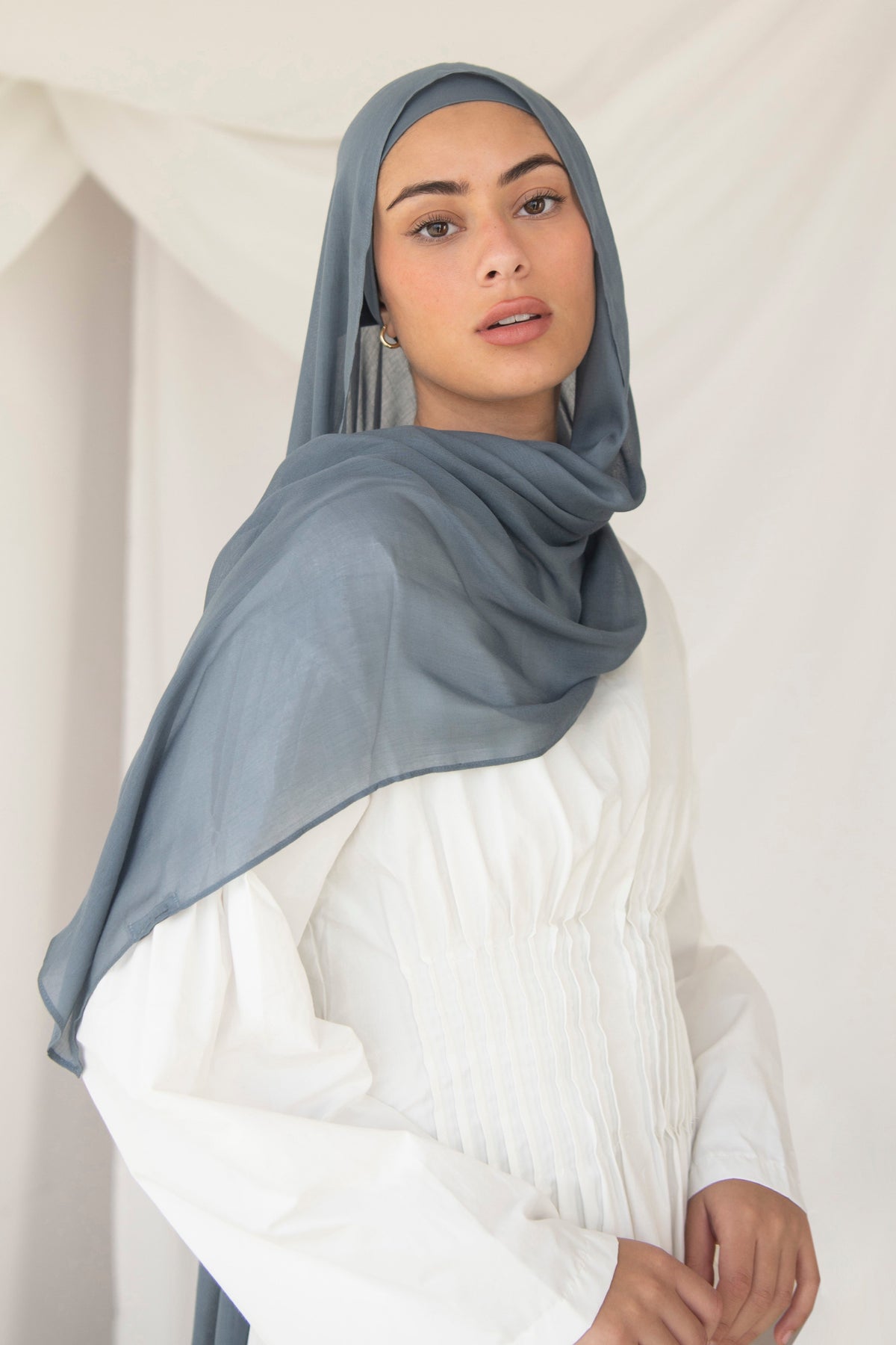 Modal Hijab - Greyish Blue