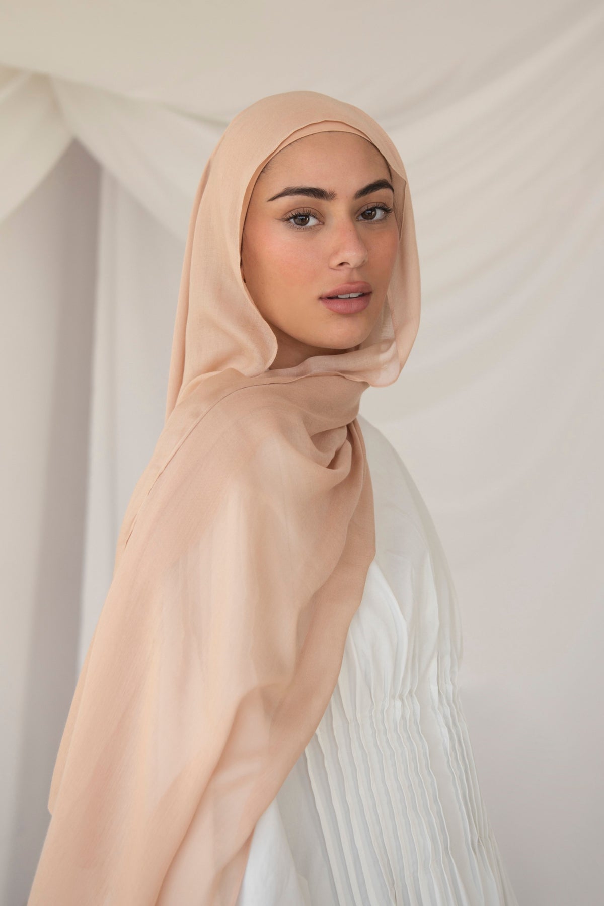 Modal Hijab- Peachy Nude