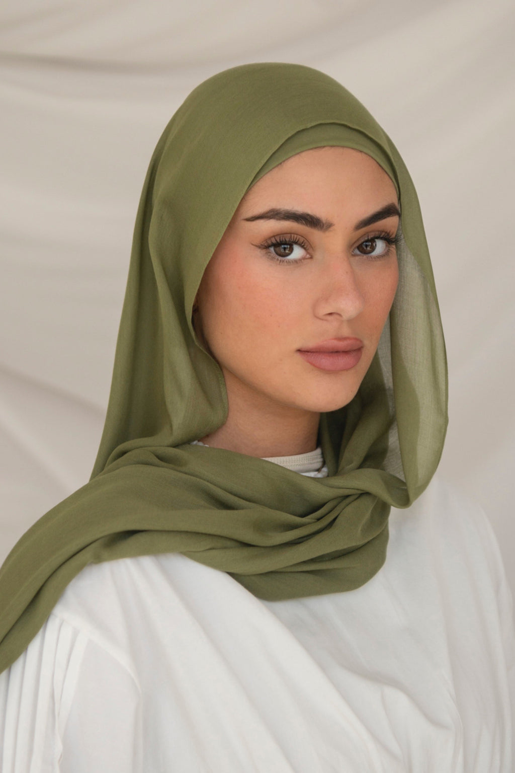 Modal Hijab- Olive Green