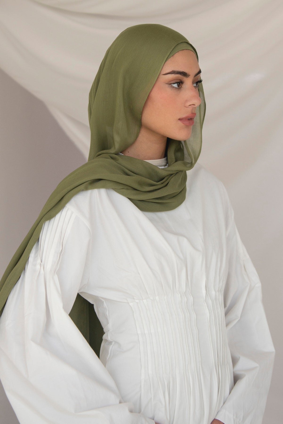 Modal Hijab- Olive Green