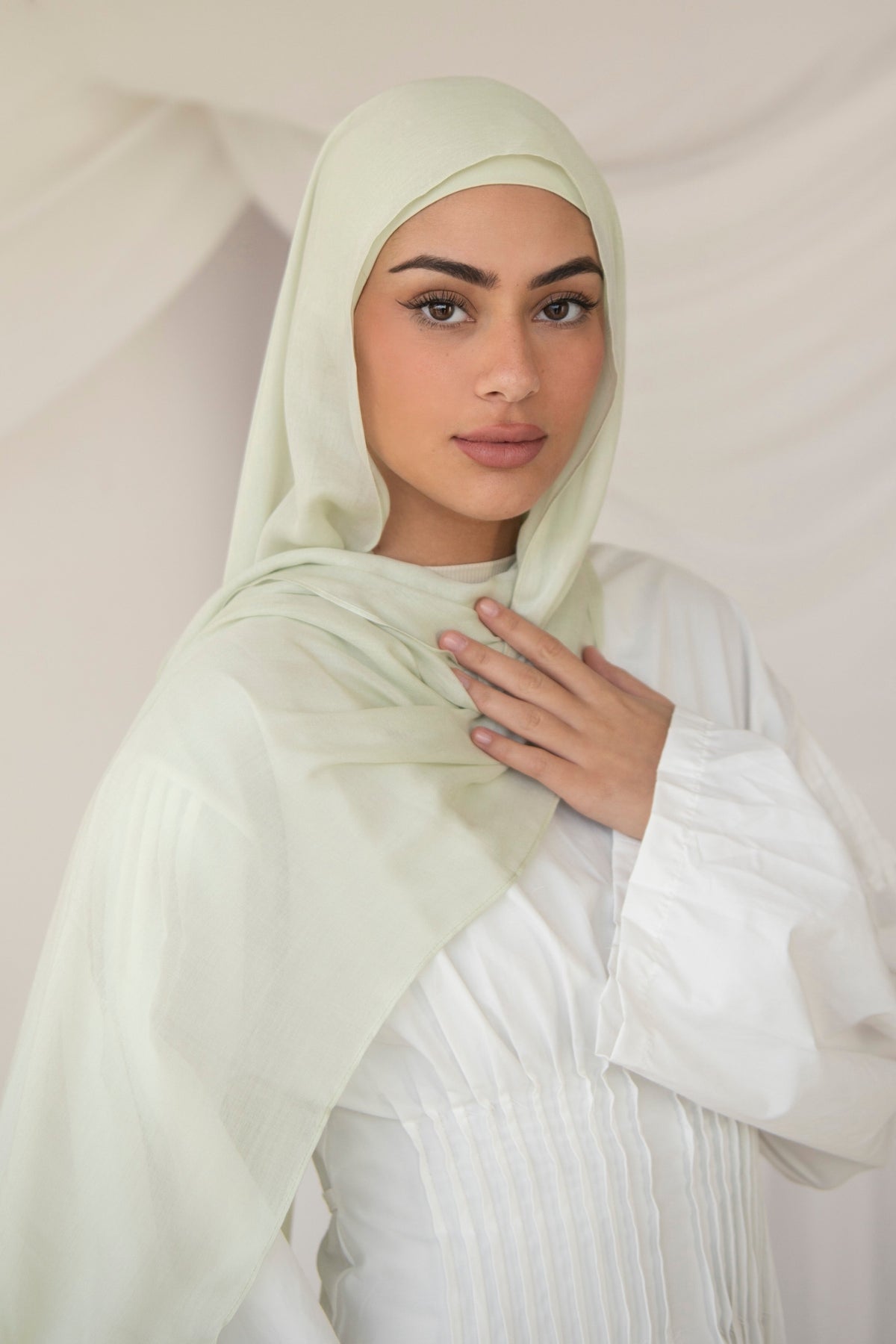 Modal Hijab- Pastel Green