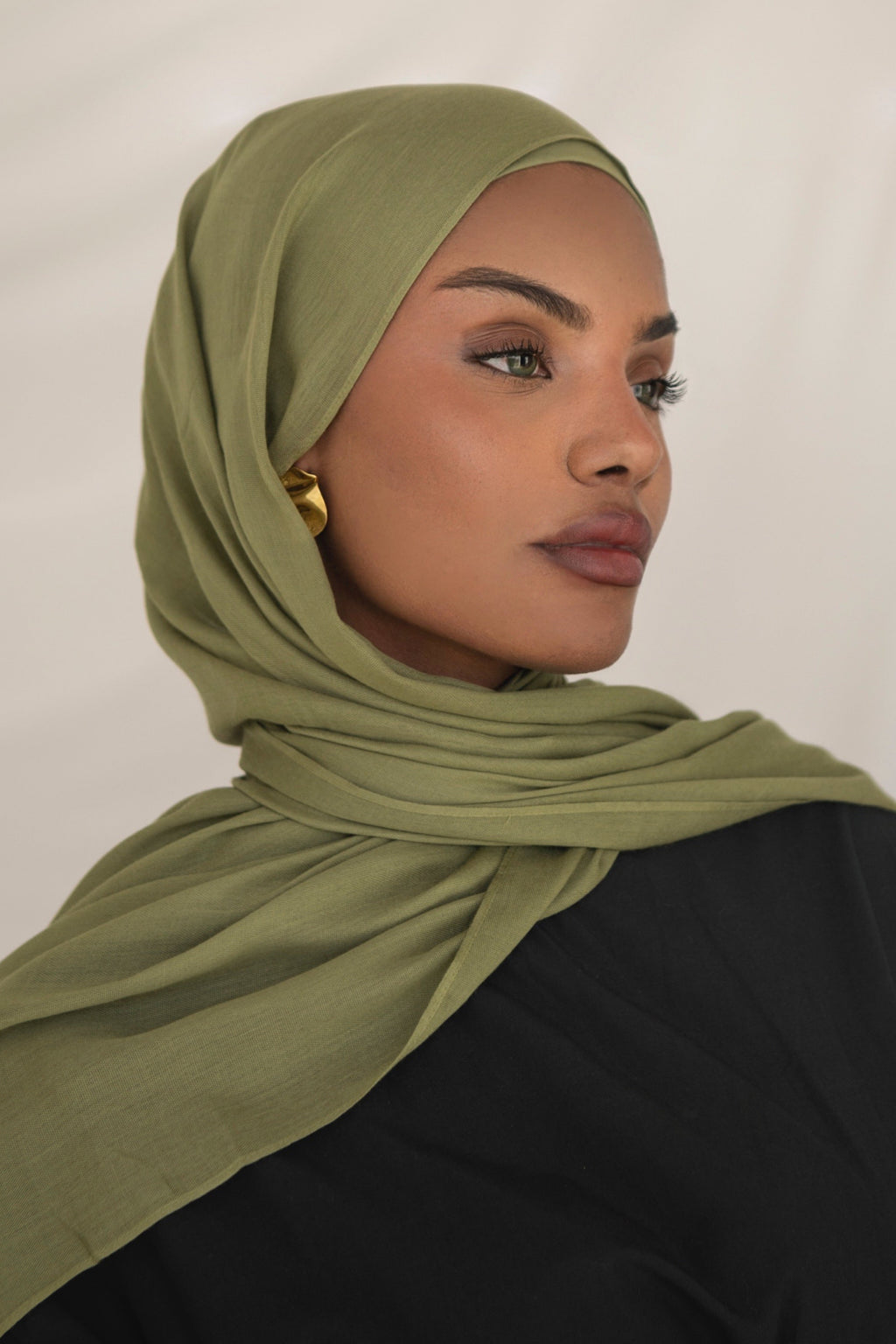 Modal Hijab- Olive Green