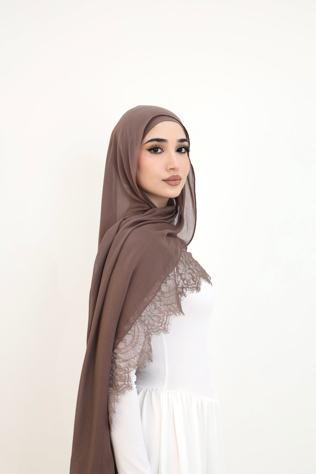 Lace Modal- Deep Taupe