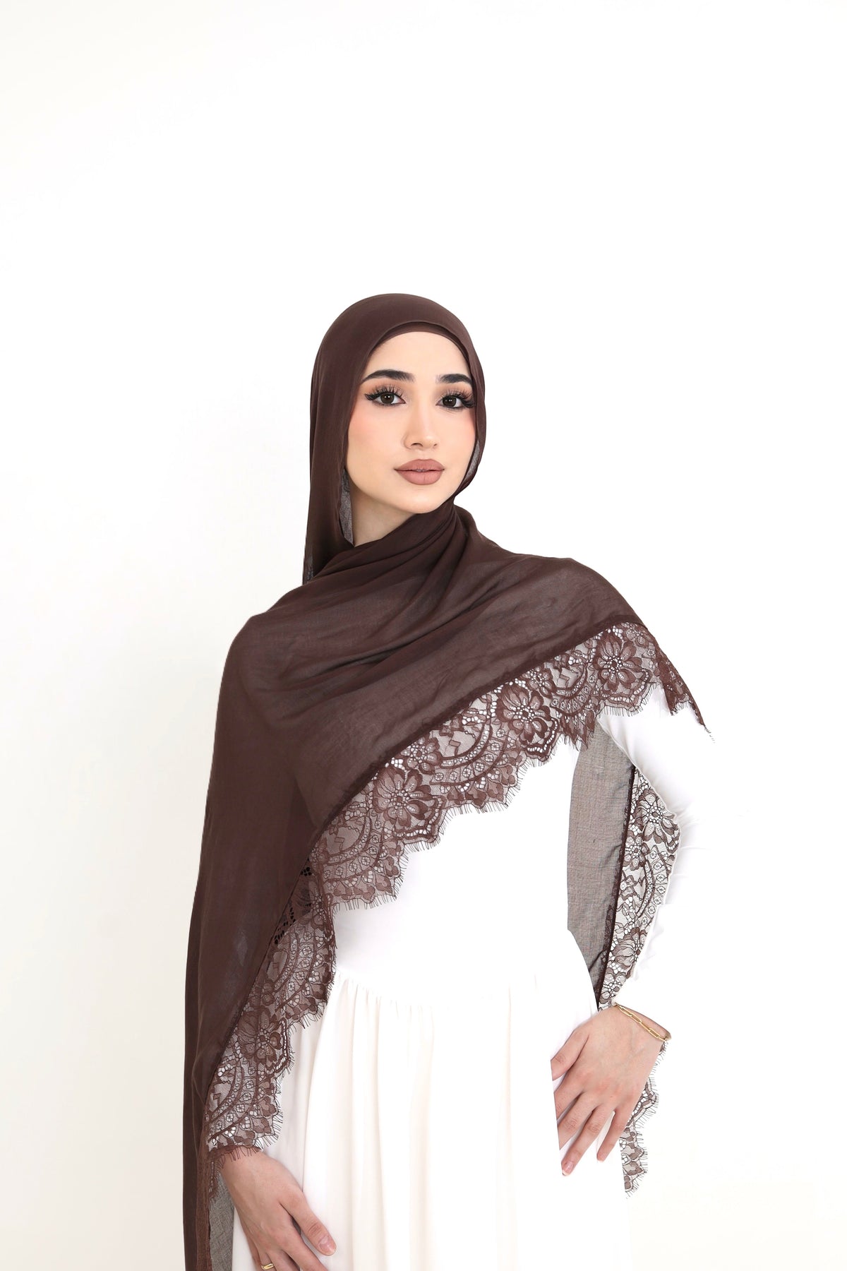 Lace Modal- Chocolate Brown