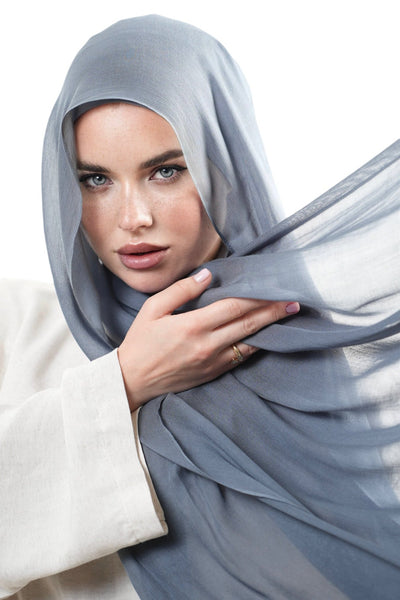 Modal Hijab - Greyish Blue
