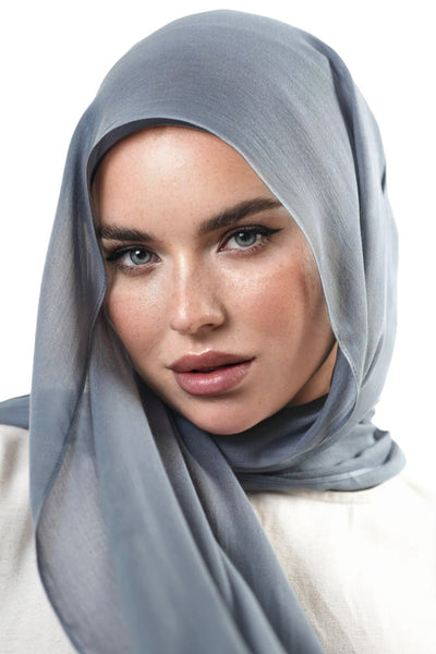 Modal Hijab - Greyish Blue